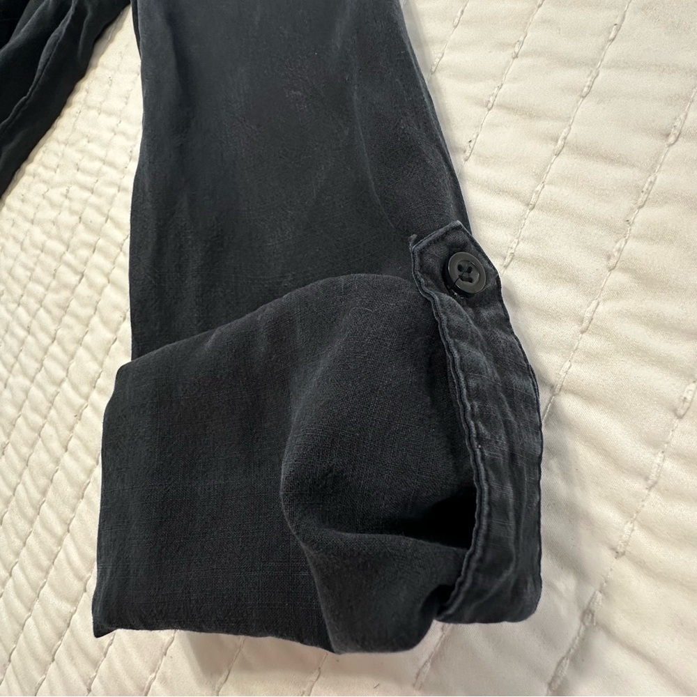 Anthropologie Cloth & Stone 100% Tencell Tyocell Long Sleeves Black Jumpsuit - Picture 11 of 14